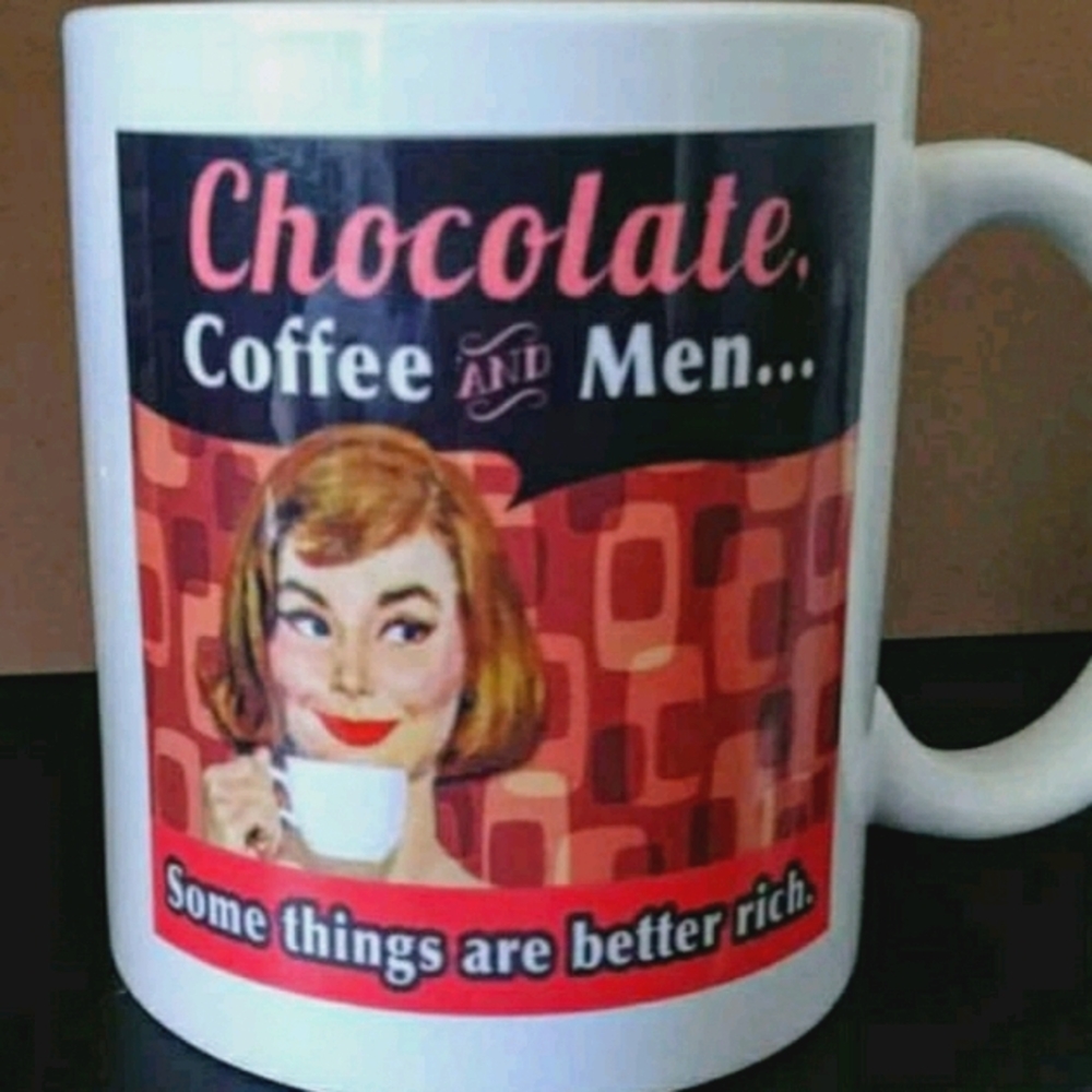 RetroWit® Coffee Mug- Chocolate, Coffee & Men